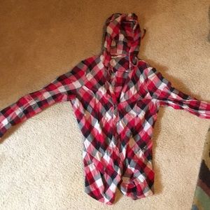 Maurices lg hooded Flannel